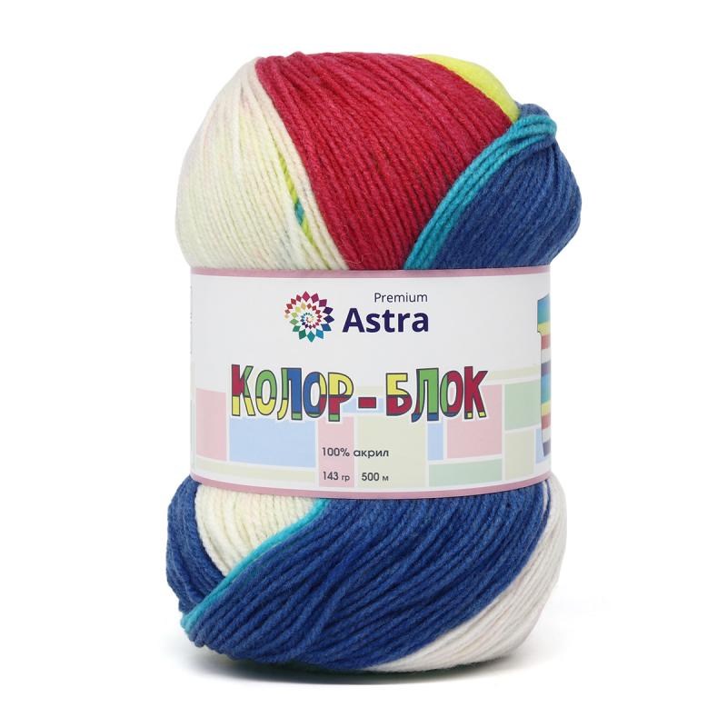 Пряжа "Колор-блок" (Color-block) - 100% акрил - 143гр. / 500м 04 длинно-секционный