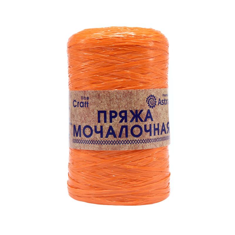Пряжа "Мочалочная" - 100% полипропилен - 50гр. 200м апельсин