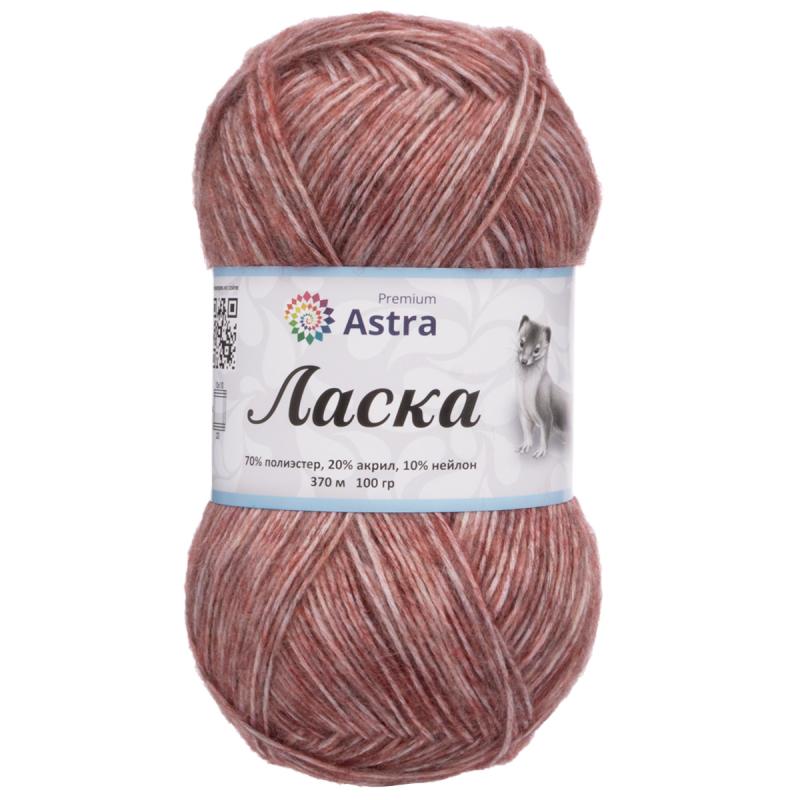 Пряжа Astra Premium 'Ласка' 100гр 370м (70% полиэстер, 20% акрил, 10% нейлон) 183 винный
