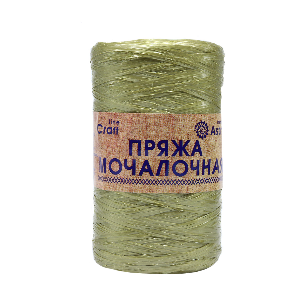 Пряжа "Мочалочная" - 100% полипропилен - 50гр. 200м оливковый