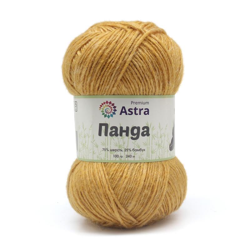 Пряжа "Панда" (Panda) - 75% шерсть, 25% бамбук - 100гр. / 240м охра