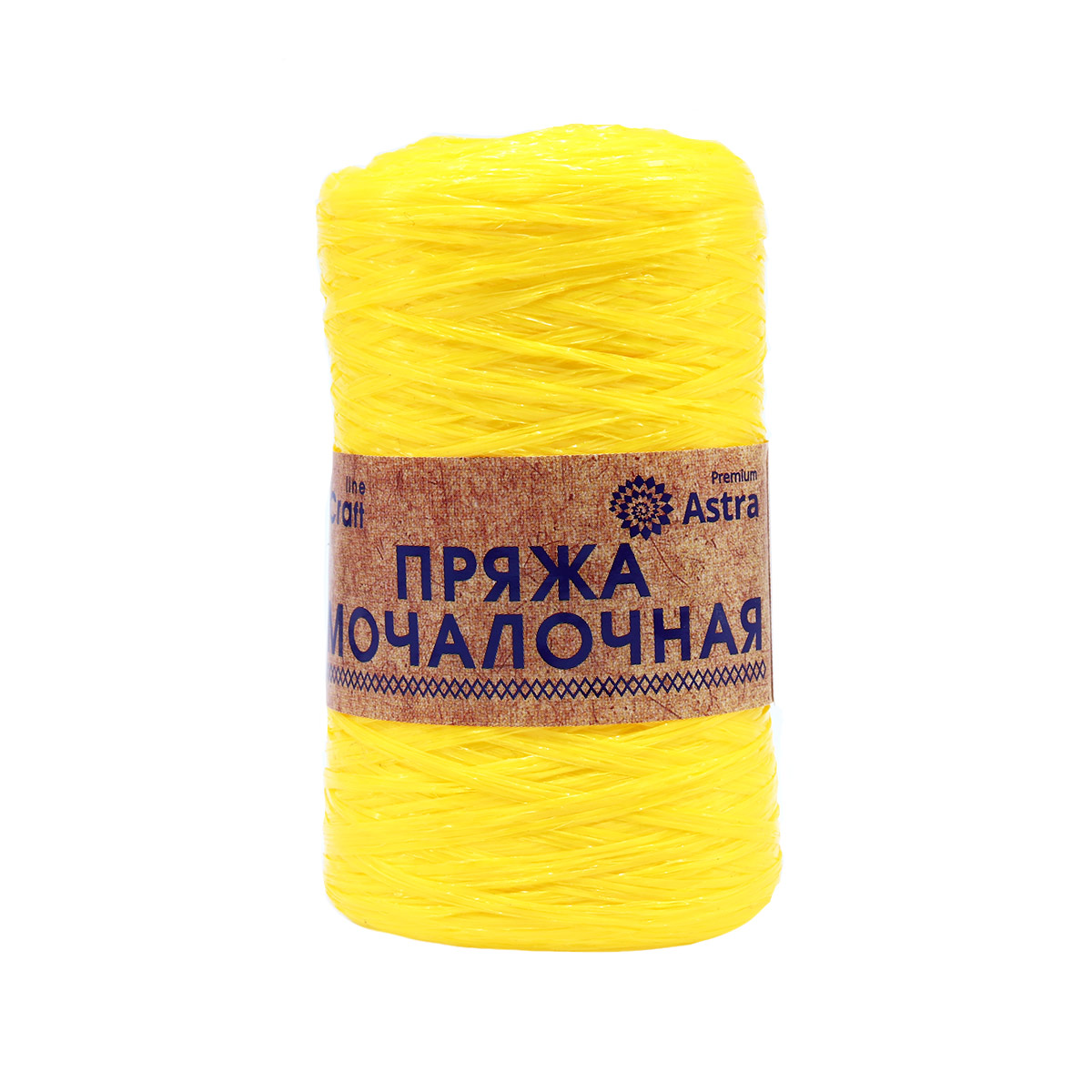 Пряжа "Мочалочная" - 100% полипропилен - 50гр. 200м желтый