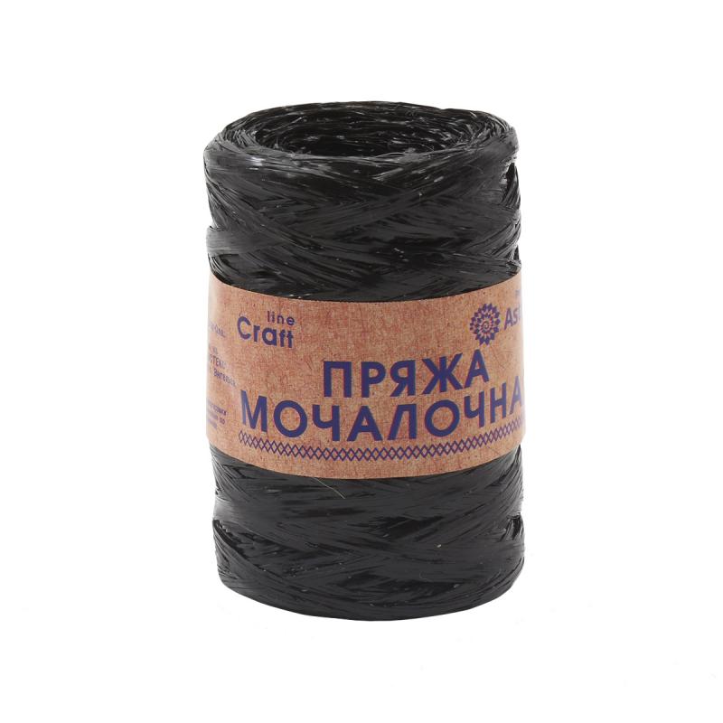 Пряжа "Мочалочная" - 100% полипропилен - 50гр. 200м черный