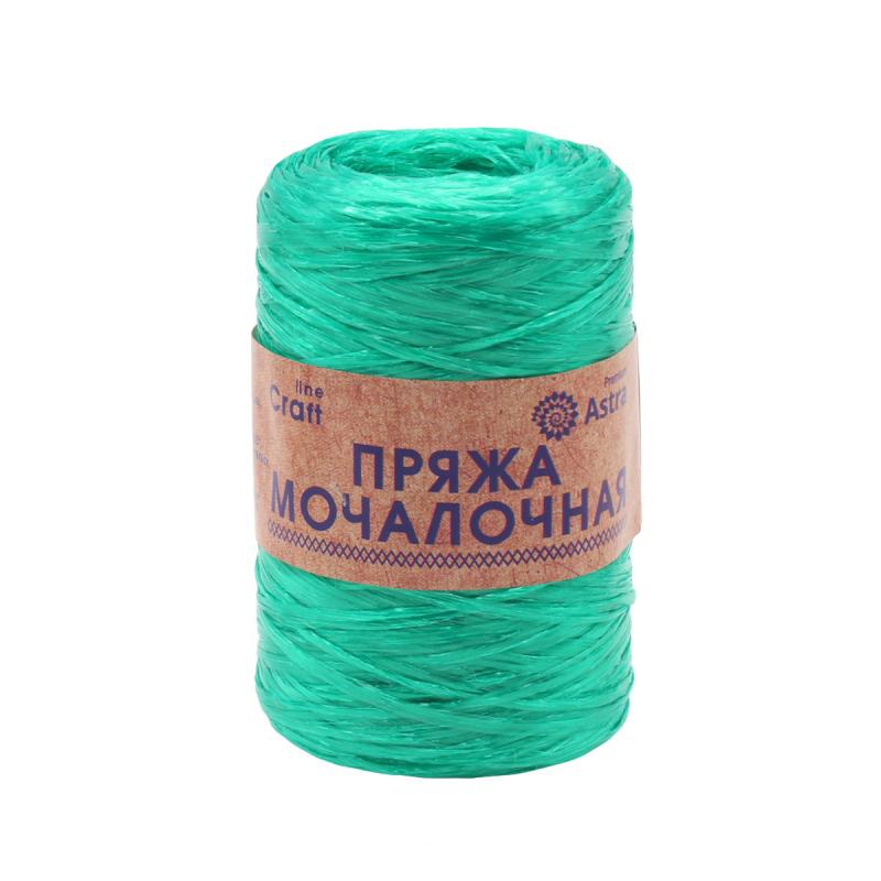 Пряжа "Мочалочная" - 100% полипропилен - 50гр. 200м темный изумруд