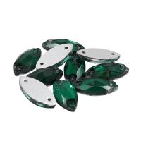 МИ004НН715 Хрустальные стразы миндаль изумруд (без покрытия) 7*15мм, 10шт/упак Astra&Craft