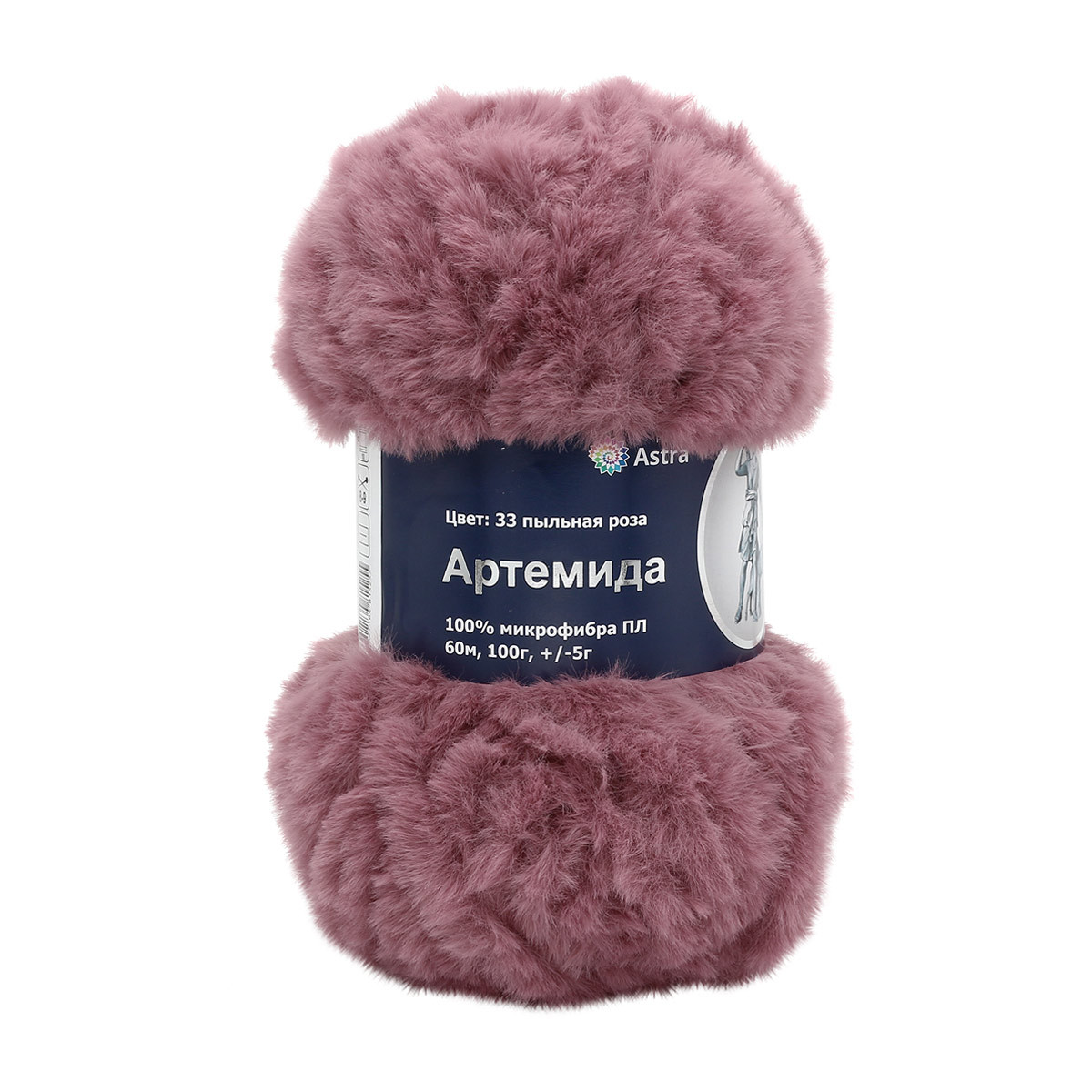 Пряжа "Артемида" - 100% микрофибра ПЛ - 100гр. / 60м пыльная роз