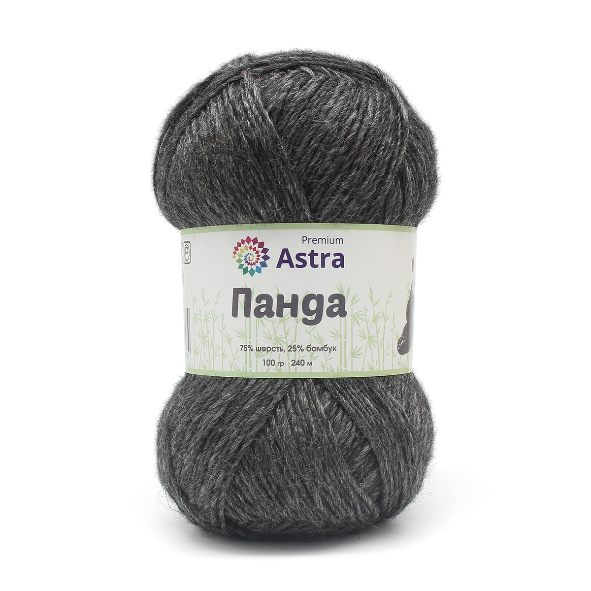 Пряжа "Панда" (Panda) - 75% шерсть, 25% бамбук - 100гр. / 240м